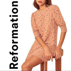 Reformation dress lea mini dress micro floral medium